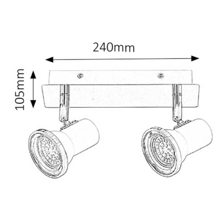 Rabalux - LED bathroom spotlight 2xGU10/4,5W/230V