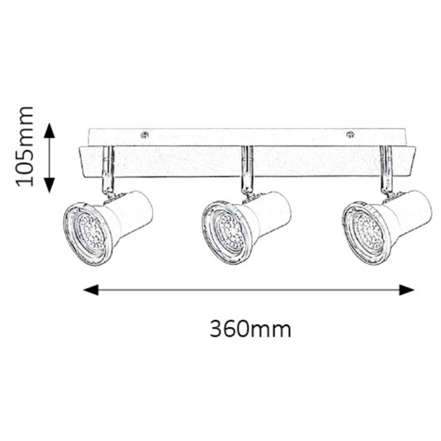 Rabalux - LED bathroom spotlight 3xGU10/4,5W/230V
