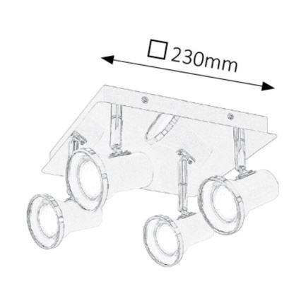 Rabalux - LED Bathroom spotlight 4xGU10/4,5W/230V IP44