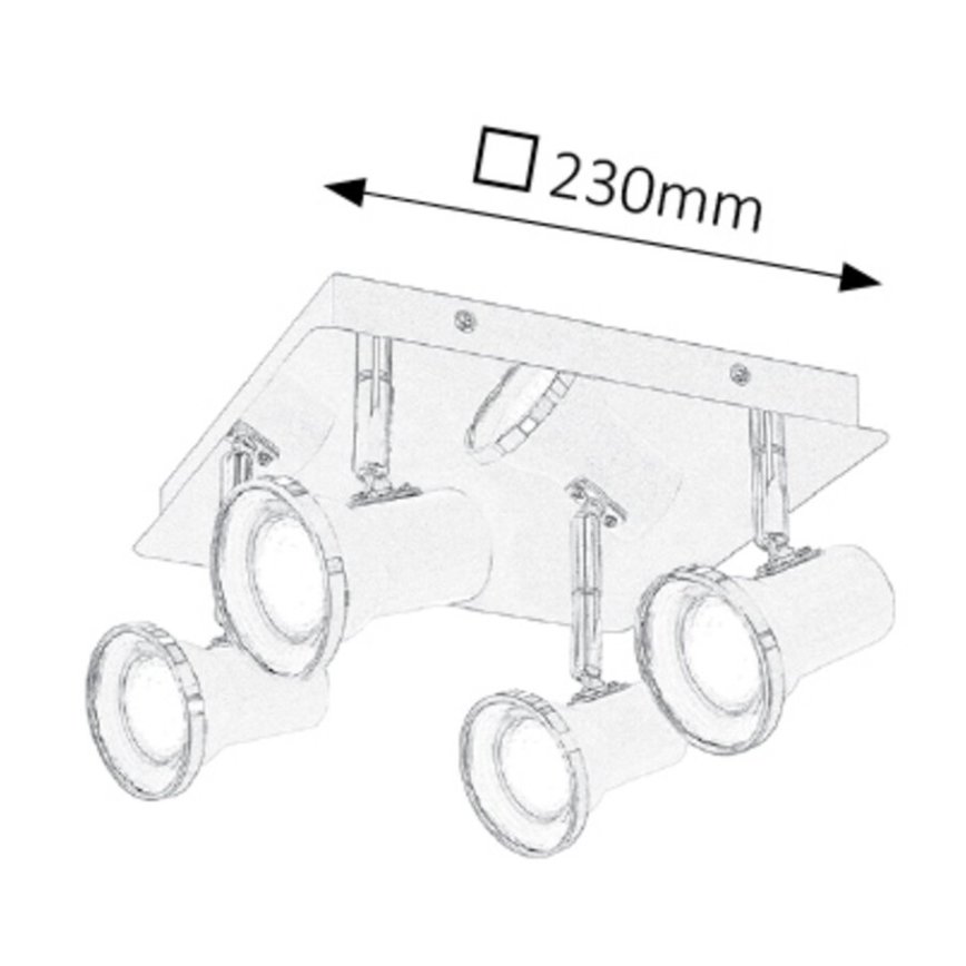 Rabalux - LED Bathroom spotlight 4xGU10/4,5W/230V IP44