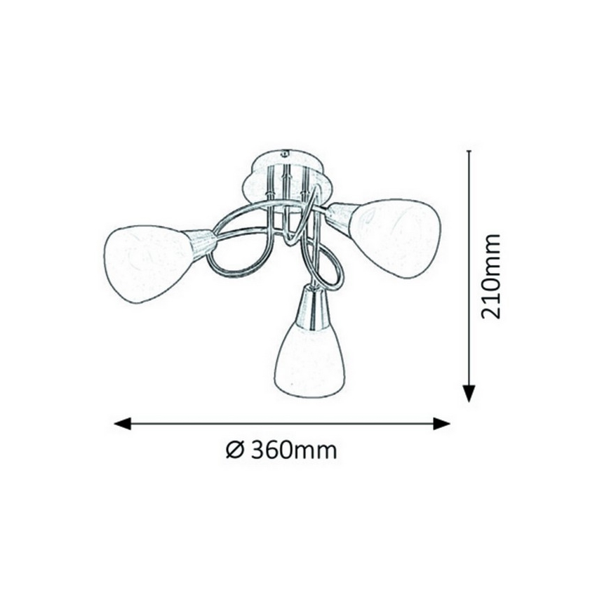Rabalux - Surface-mounted chandelier 3xE14/40W/230V matte chrome