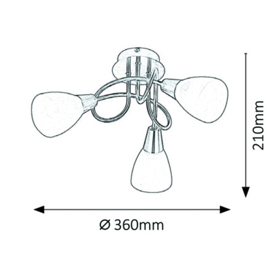 Rabalux - Surface-mounted chandelier 3xE14/40W/230V brass