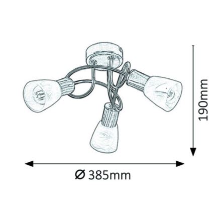 Rabalux - Surface-mounted chandelier 3xE14/40W/230V
