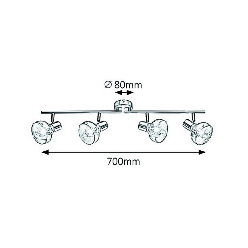 Rabalux 5550 - Spotlight HOLLY 4xE14/40W/230V golden