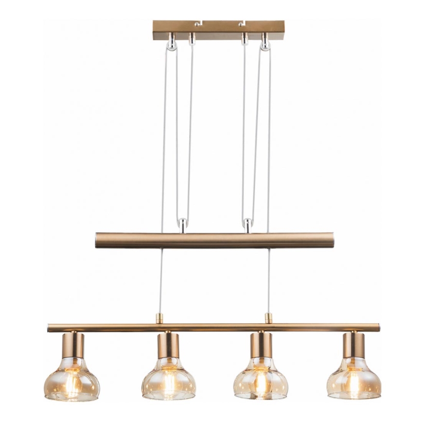 Rabalux 5551 - Chandelier on a string HOLLY 4xE14/40W/230V golden