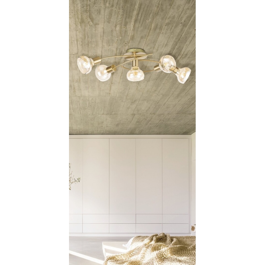 Rabalux - Surface-mounted chandelier 5xE14/40W/230V golden
