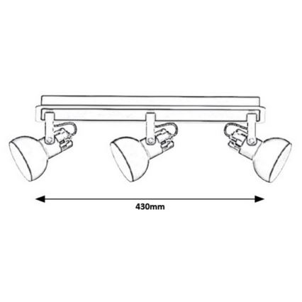 Rabalux - Ceiling spotlight 3xGU10/35W/230V