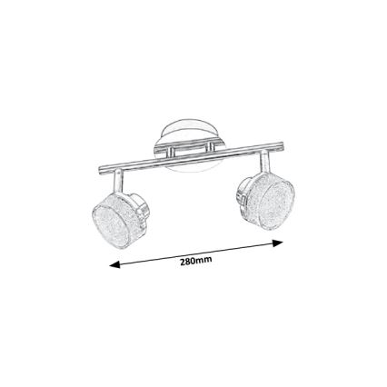 Rabalux - LED Ceiling spotlight 2xLED/5W/230V