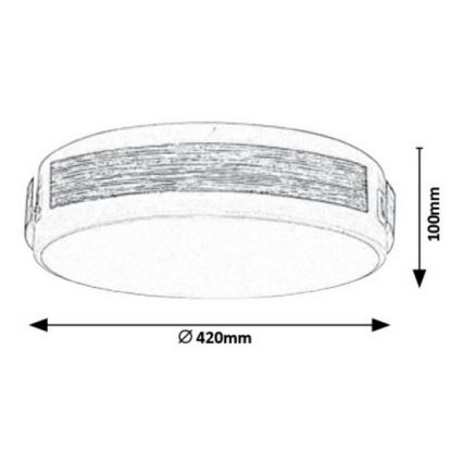Rabalux - LED Dimming ceiling light LED/24W/230V