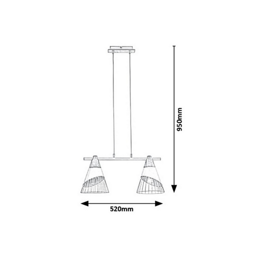 Rabalux - Chandelier on a string 2xE27/60W/230V