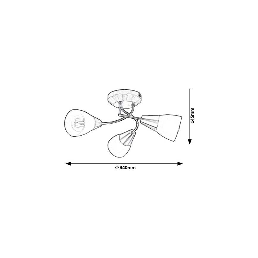 Rabalux - Ceiling light 3xE14/40W/230V d. 34 cm
