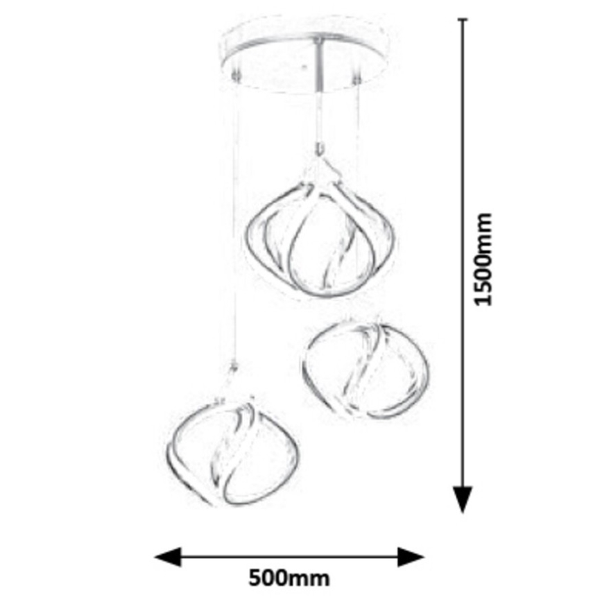 Rabalux - LED Chandelier on a string LED/50W/230V