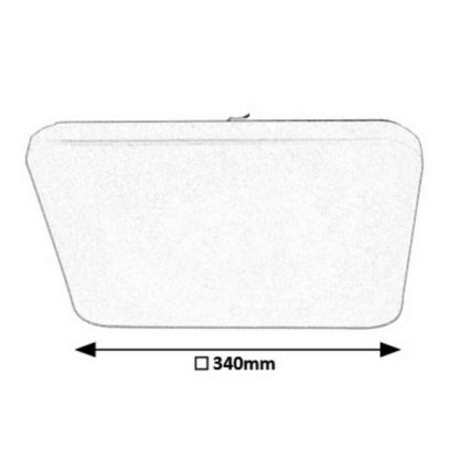 Rabalux - LED Dimmable Ceiling Light LED/16W/230V 34x34 cm + Remote Control
