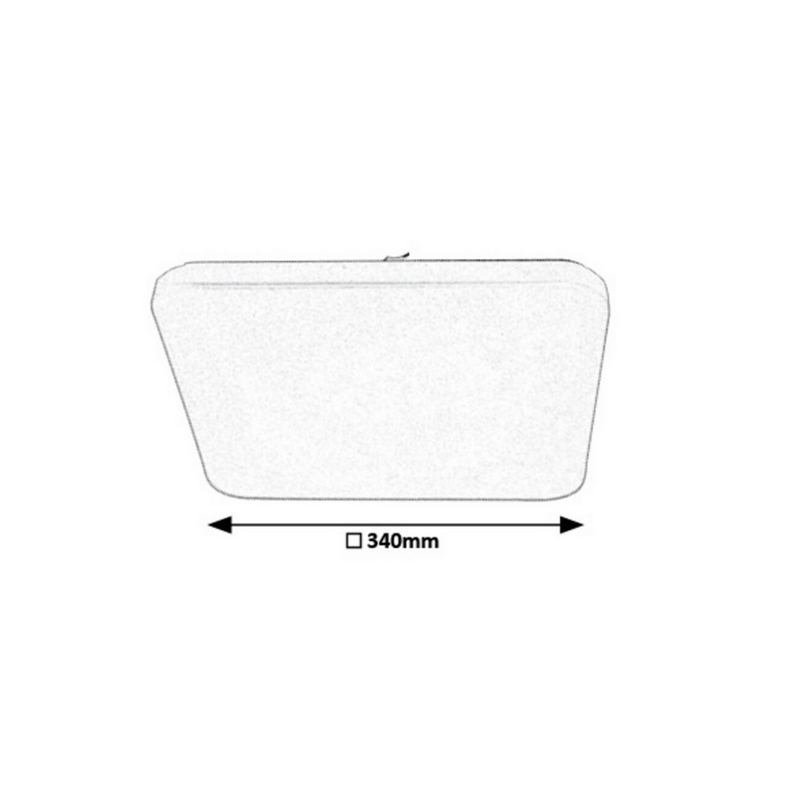 Rabalux - LED Dimmable Ceiling Light LED/16W/230V 34x34 cm + Remote Control