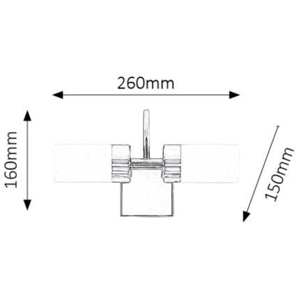 Rabalux - LED Bathroom mirror lighting 2xLED/4W/230V  IP44