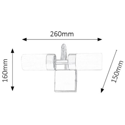 Rabalux - LED Bathroom mirror lighting 2xLED/4W/230V IP44