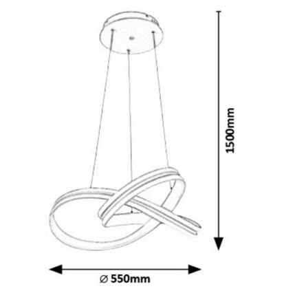 Rabalux - LED Chandelier on a string LED/60W/230V