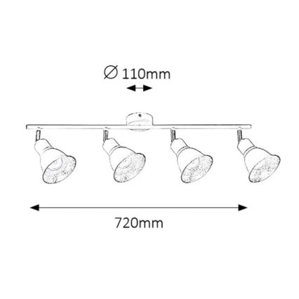 Rabalux 5909 - Spotlight ANNIE 4xE14/40W/230V white