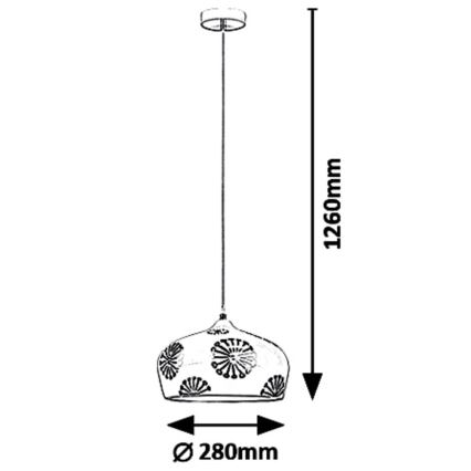 Rabalux - Chandelier on a string GINGER 1xE27/60W/230V
