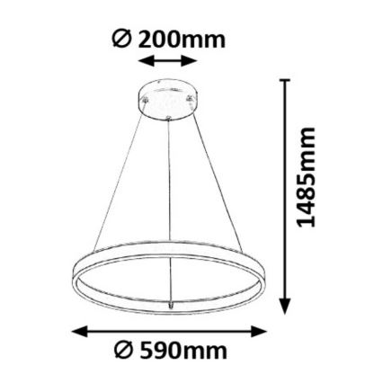 Rabalux - LED Dimmable chandelier on a string LED/36W/230V + remote control