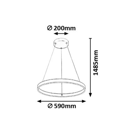 Rabalux - LED Dimmable chandelier on a string LED/36W/230V + remote control