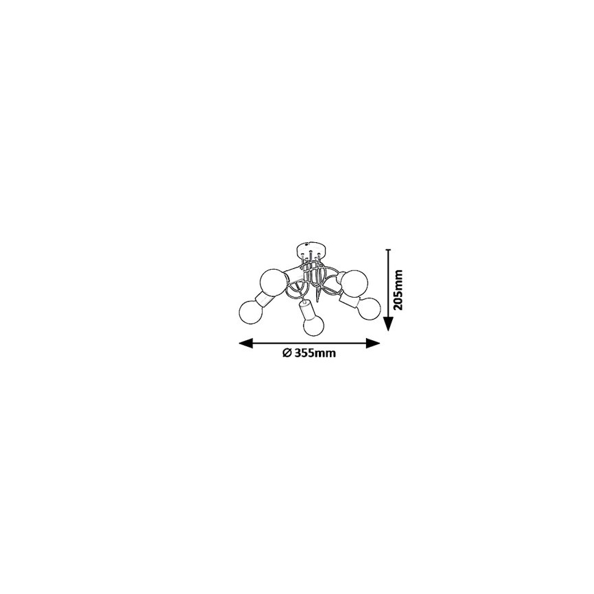 Rabalux - Surface-mounted chandelier 5xE27/40W/230V