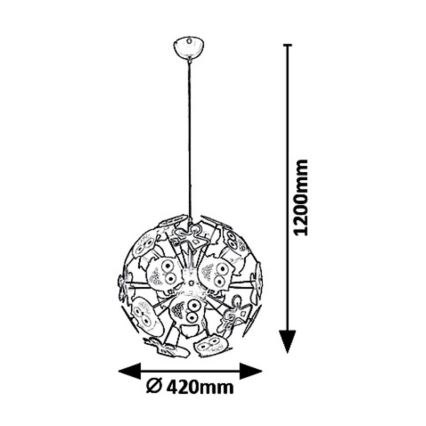 Rabalux - Children's chandelier on a string BIRDY 3xE14/40W/230V