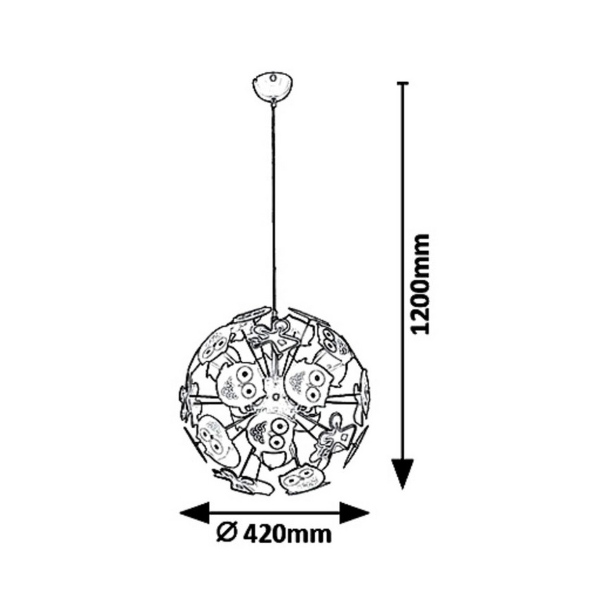 Rabalux - Children's chandelier on a string BIRDY 3xE14/40W/230V