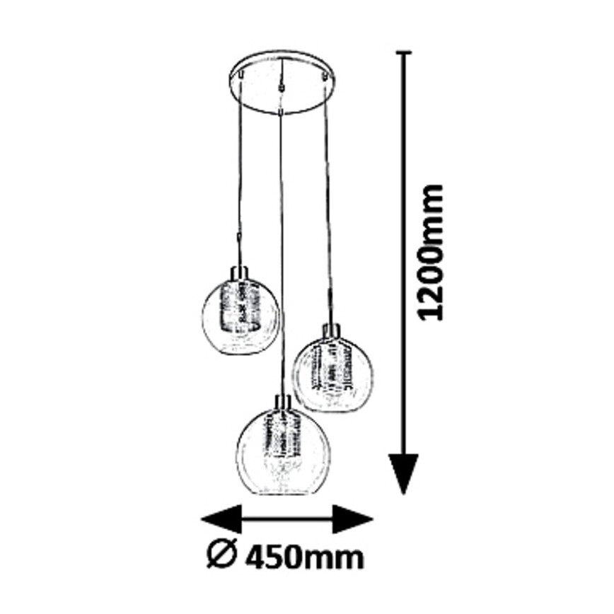 Rabalux - Chandelier on a string 3xE27/60W/230V