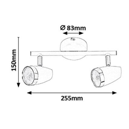 Rabalux - LED spotlight 2xLED/4W/230V