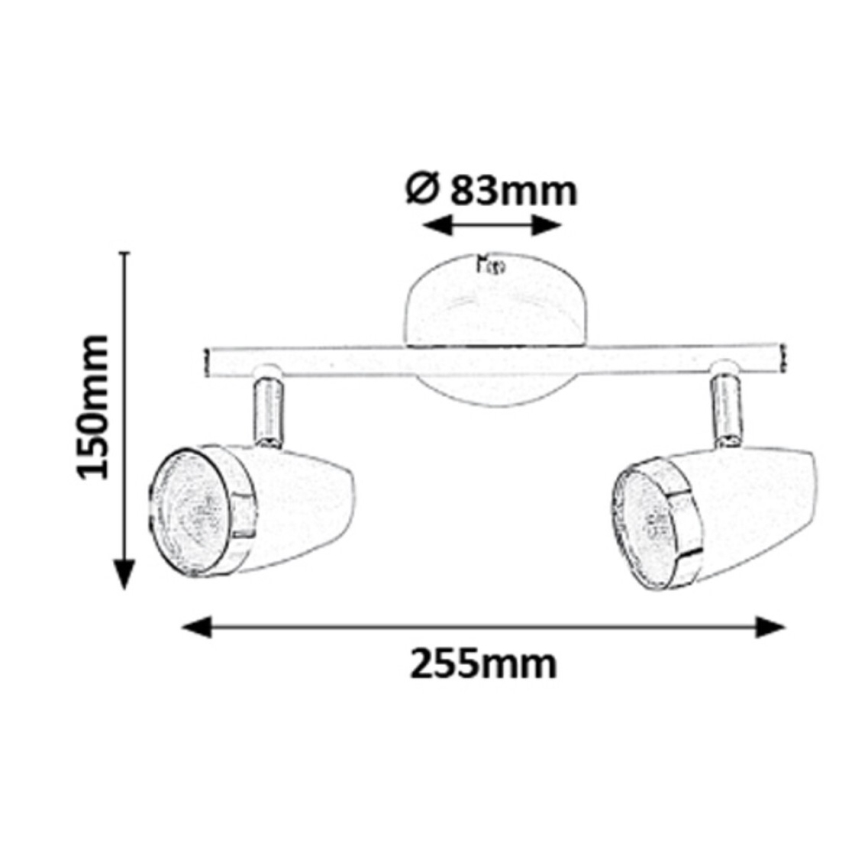 Rabalux - LED spotlight 2xLED/4W/230V