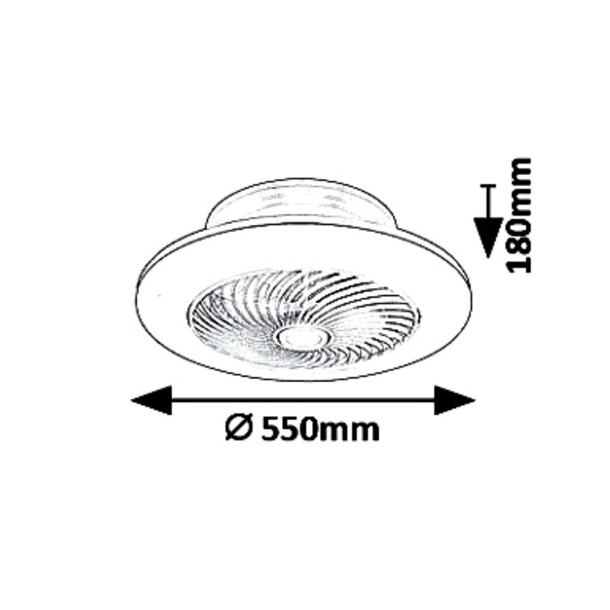 Rabalux - LED Dimmable ceiling light with fan DALFON LED/36W/230V 3000-6000K + remote control