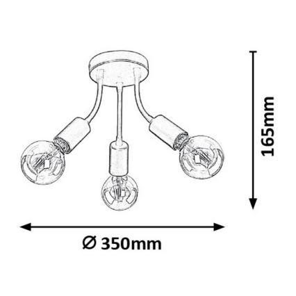 Rabalux - Surface-mounted chandelier 3xE27/60W/230V
