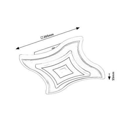 Rabalux - LED Ceiling Light LED/20W/230V 3000/4000/6000K 26,5x26,5 cm