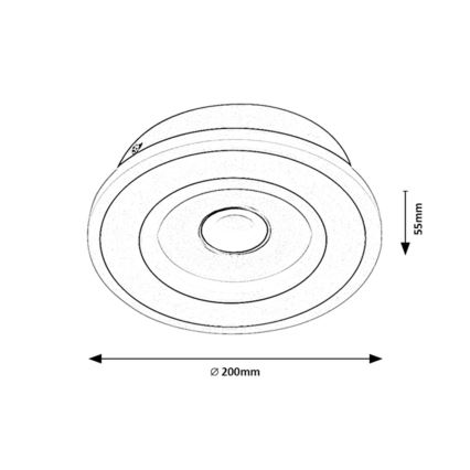 Rabalux - LED Ceiling Light LED/20W/230V 3000/4000/6000K dia. 20 cm