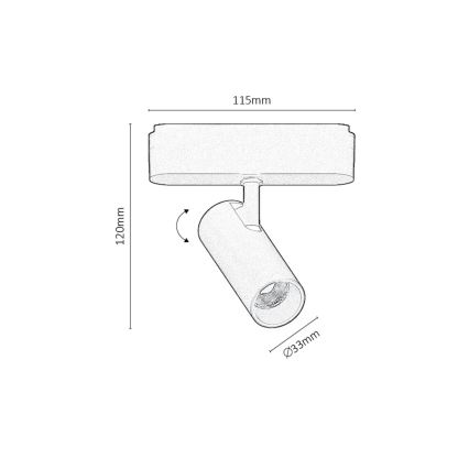 Rabalux - LED Spotlight for 1-phase rail system LED/6W/230V 3000K black