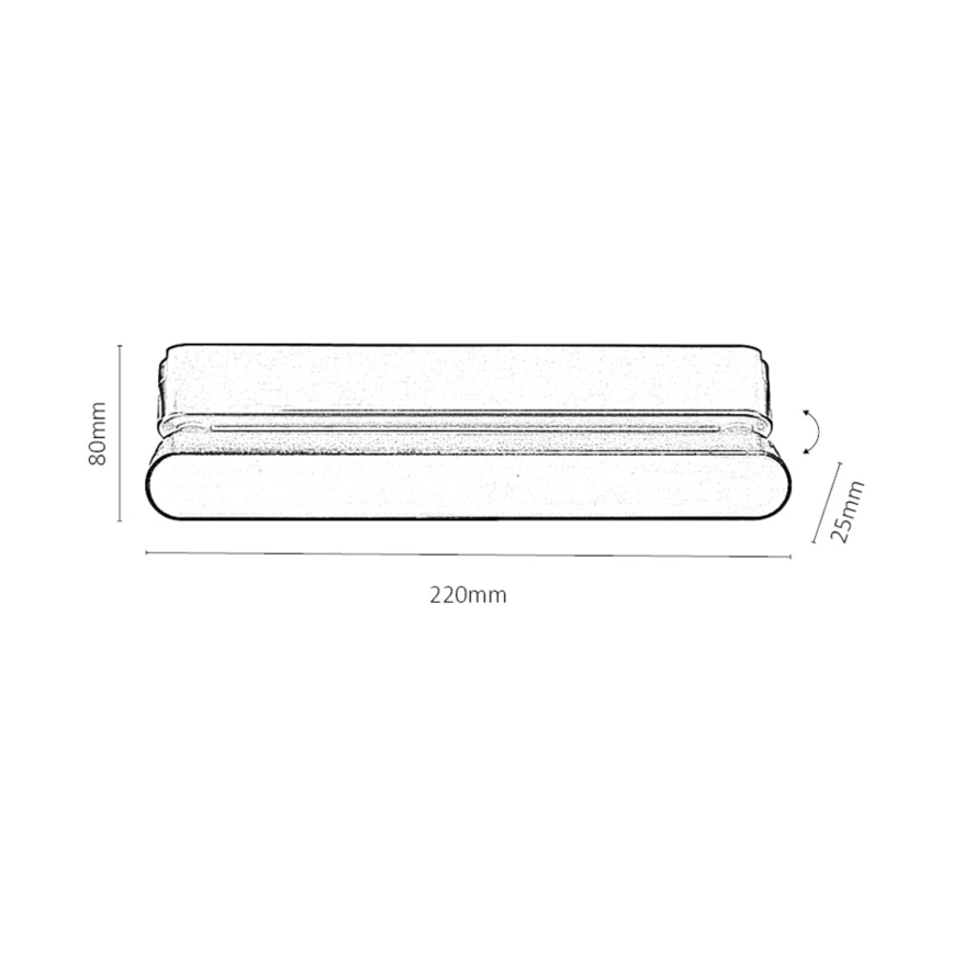Rabalux - LED Ceiling light for 1-phase rail system LED/12W/230V 4000K 22 cm black