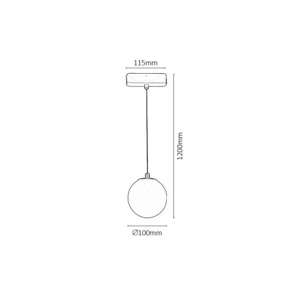Rabalux - LED Chandelier on a string for 1-phase rail system LED/5W/230V 4000K black