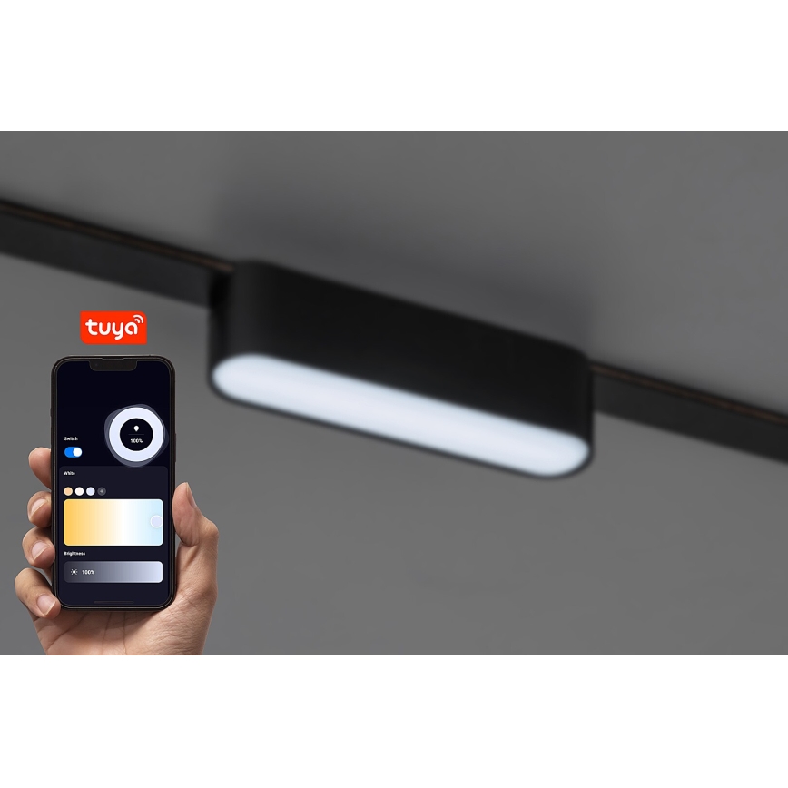 Rabalux - LED Dimmable ceiling light for 1-phase rail system LED/6W/24V 2700-5500K Wi-Fi Tuya 11,5 cm black