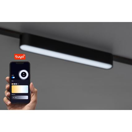 Rabalux - LED Dimmable ceiling light for 1-phase rail system LED/12W/24V 2700-5500K Wi-Fi Tuya 22 cm black