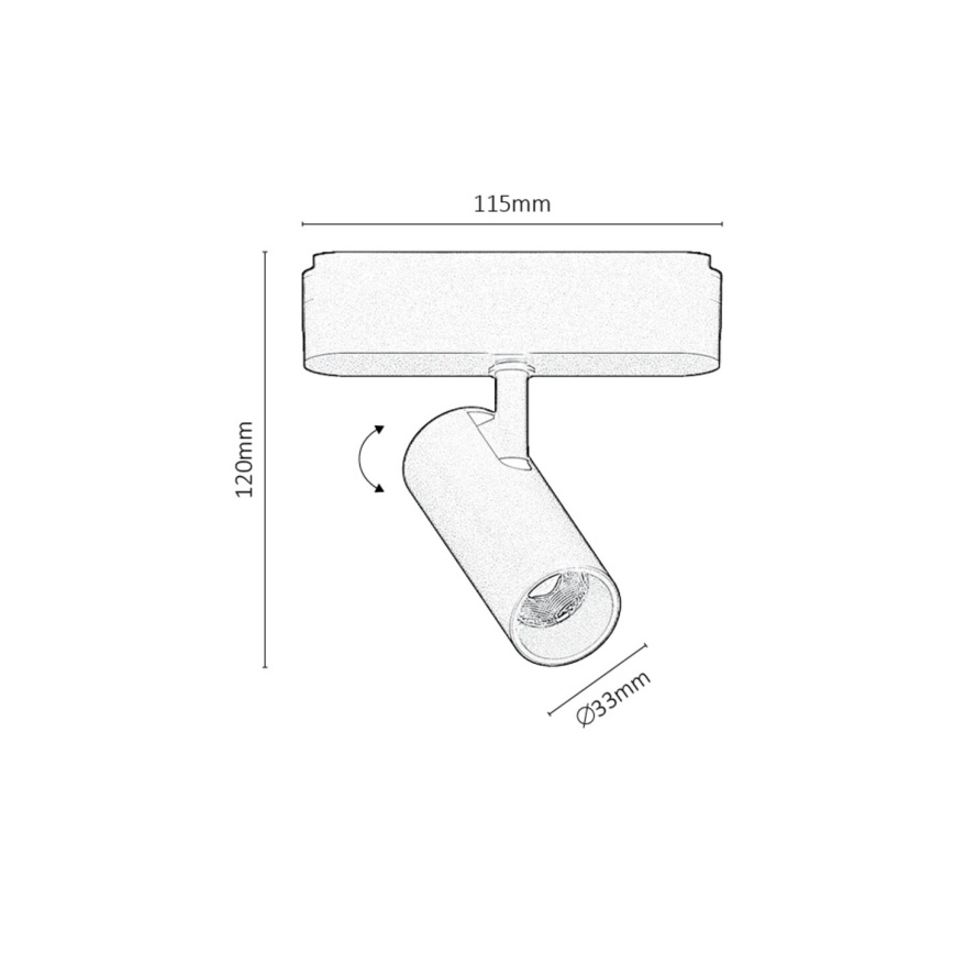 Rabalux - LED Dimmable spotlight for 1-phase rail system LED/5W/24V 2700-5500K Wi-Fi Tuya black