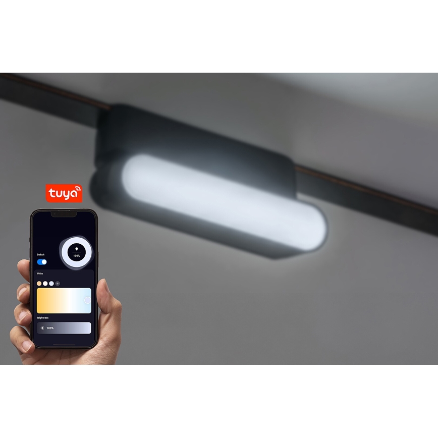 Rabalux - LED Dimmable ceiling light for 1-phase rail system LED/4W/24V 2700-5500K Wi-Fi Tuya 11,5 cm black