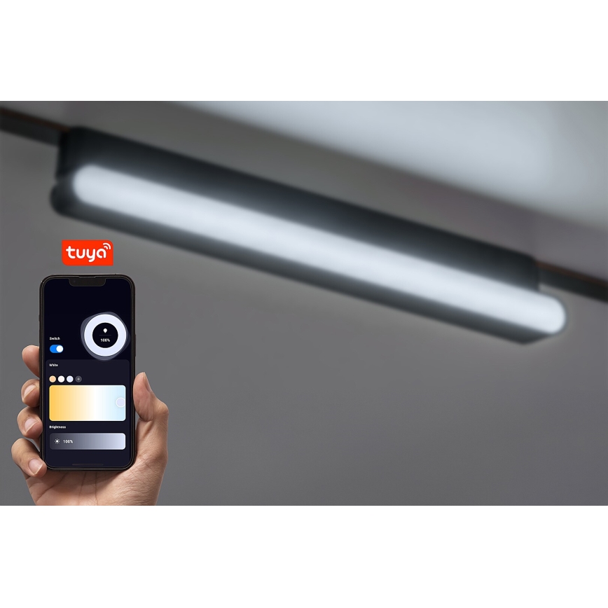 Rabalux - LED Dimmable ceiling light for 1-phase rail system LED/13W/24V 2700-5500K Wi-Fi Tuya 33 cm black