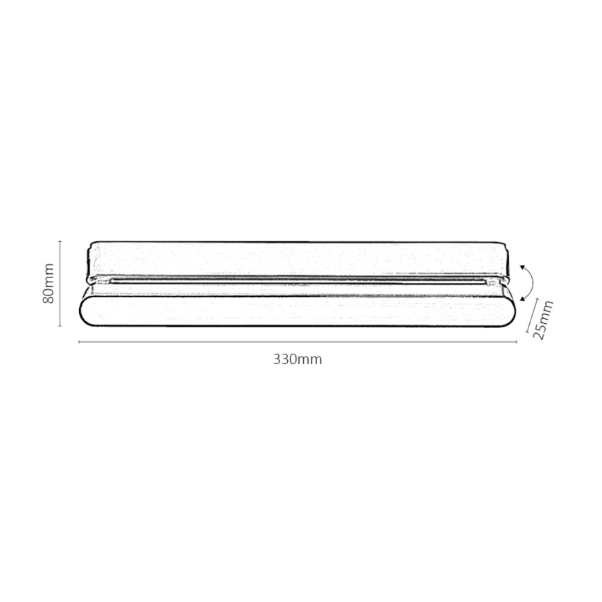 Rabalux - LED Dimmable ceiling light for 1-phase rail system LED/13W/24V 2700-5500K Wi-Fi Tuya 33 cm black