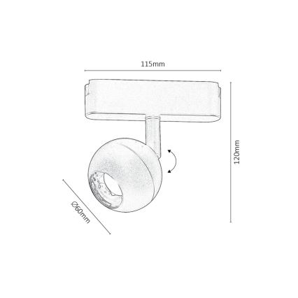 Rabalux - LED Dimmable spotlight for 1-phase rail system LED/5W/24V 2700-5500K Wi-Fi Tuya black