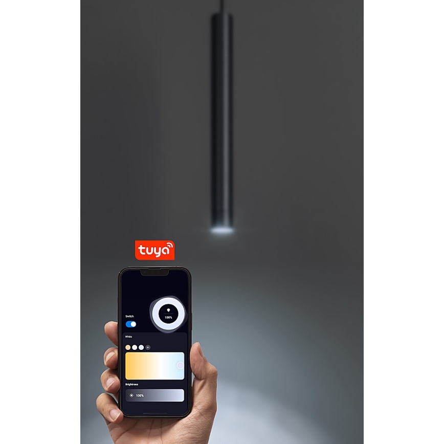 Rabalux - LED Dimmable chandelier on a string for 1-phase rail system LED/5W/24V 2700-5500K Wi-Fi Tuya black