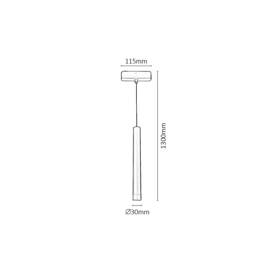 Rabalux - LED Dimmable chandelier on a string for 1-phase rail system LED/5W/24V 2700-5500K Wi-Fi Tuya black