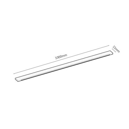 Rabalux - Rail system 1-phase 1 m + 2x end connector black