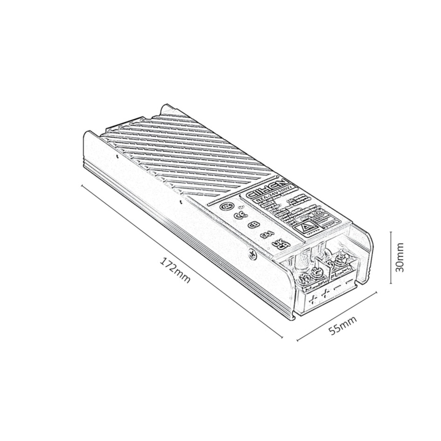 Rabalux - Recessed power supply for lights in rail system 100W/230V