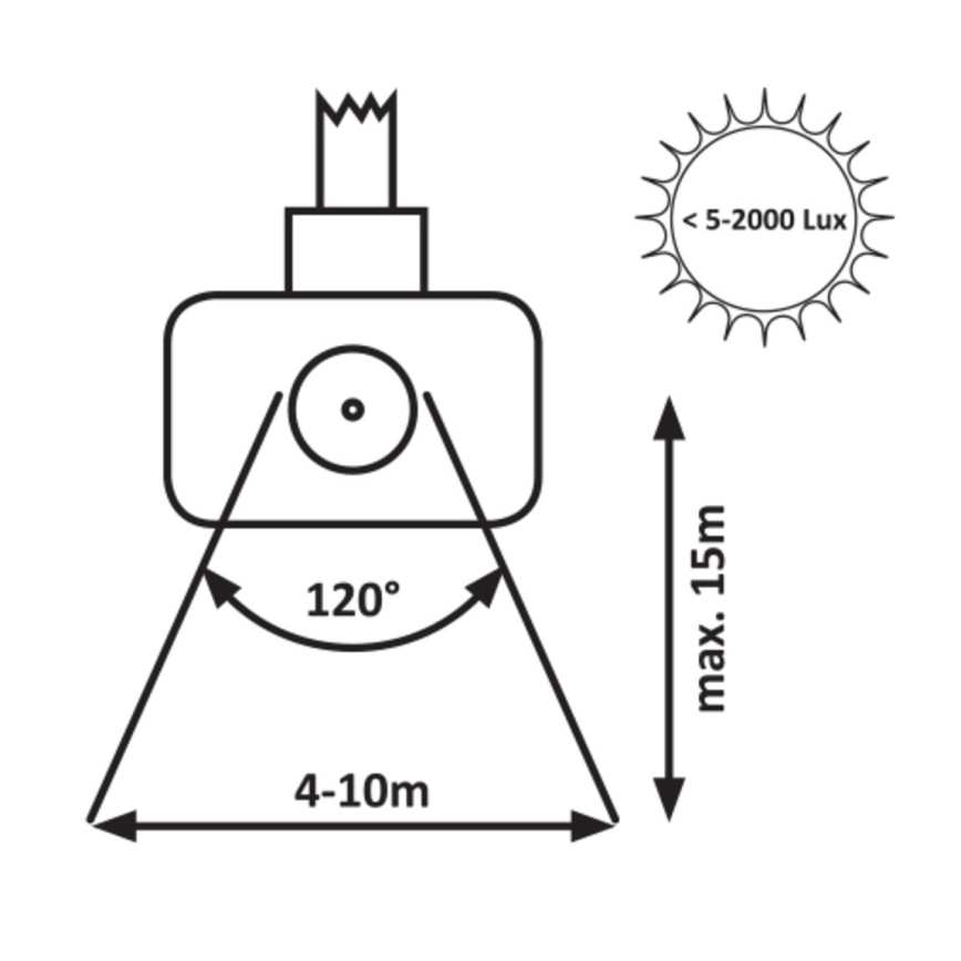 Rabalux - LED Floodlight with a sensor LED/10W/230V 4000K IP44 black